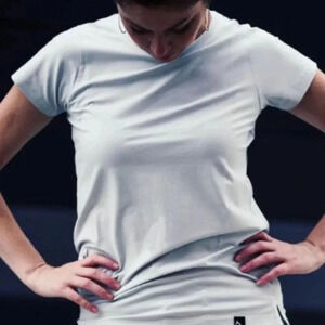 Rokwolf Lunar Rock Light Gray Pima Women's Essential Tee